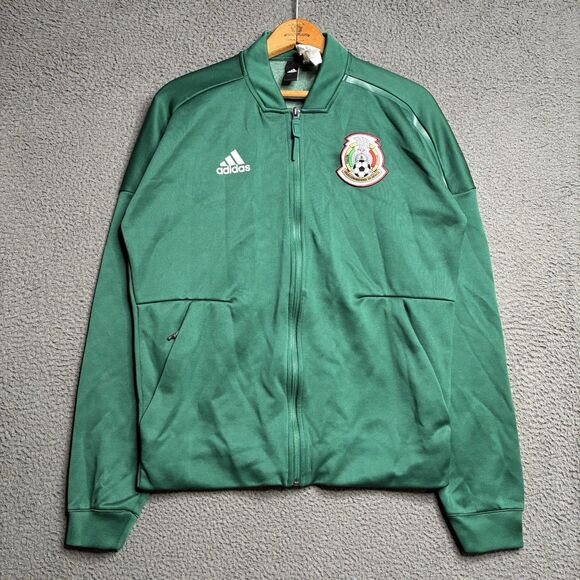 Adidas Mens Mexico Anthem Jacket Green Size Small Soccer Futbol World Cup 2018 - Picture 1 of 11